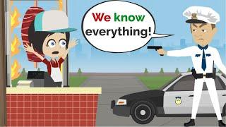 Lisa is ARRESTED ... | Basic English conversation | Learn English | Like English