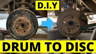 HOW TO CONVERT DRUM BRAKES TO DISC BRAKES | Project Drift 