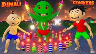 New Diwali Crackers | Diwali Ke Patakhe Cartoon | Diwali Fireworks Stash 2024 | Cartoon Comedy