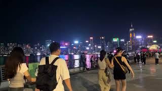 Night walk from Victoria Harbour to B P International Hotel in Hong Kong