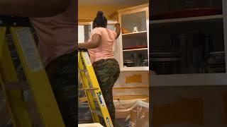 Painting these brown cabinets has transformed my kitchen tremendously! Best DIY ever!