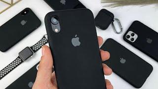 Силиконовые чехол на iPhone XR Black (18)