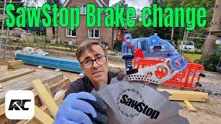 SawStop Part 2, Changing the brake and blade and a further activation