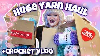 HUGE YARN HAUL + crochet vlog 