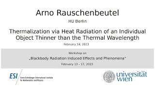 Arno Rauschenbeutel - Thermalization via Heat Radiation of an Individual Object...