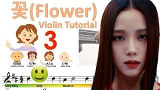 Jisoo - 꽃(Flower) sheet music and easy violin tutorial