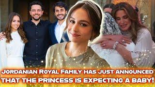 Jordanian royal family announced Princess Iman, daughter of Queen Rania, is expecting her first baby