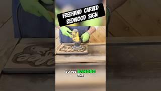 Tips on making freehand carved signs. Full video on YouTube, oldave100. #woodsigns #woodcarving