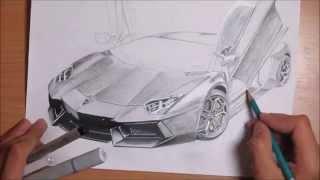 Speed Drawing: Lambo Aventador by Alex Sh