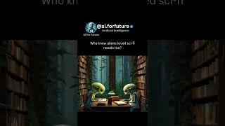 Aliens reading books #ai #aliens