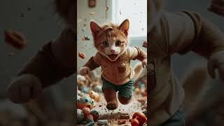 Mischievous Cat's Playtime in the Kitchen! Let the Mess Begin!