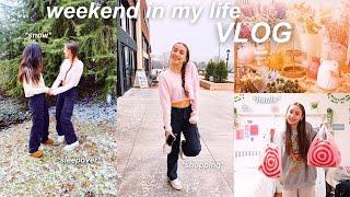 weekend in my life vlog *shopping, friends, hauls, sleepover, snow, +more!*