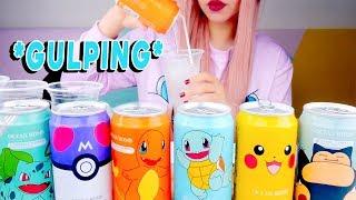 ASMR POKEMON SODA *Pouring Drinking Gulping Sounds*