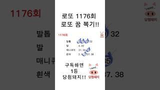 로또 1176회 로또 꿈 복기!! #당첨돼지