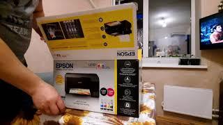 МФУ EPSON L3150, распаковка и запуск.