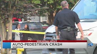 NPD: 1 woman seriously hurt after auto-pedestrian crash on Chesapeake Blvd.