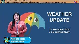 Public Weather Forecast issued at 4PM | November 27, 2024 - Wednesday