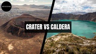 Difference Between Caldera and Crater l Geography