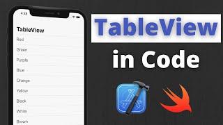 Create TableView Programmatically (Swift 5, Xcode 12, iOS) - iOS Development