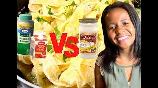 Fettuccine Alfredo pasta from scratch Vs Fettuccine Alfredo pasta with store-bought sauce/