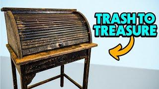 I Restored The Desk That Catfished Me | Furniture Restoration | Giraffe Tools