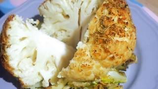 CAULIFLOWER IN THE OVEN! AWESOME TASTE! The best side dish! Delicious and simple!