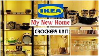 Arranging crockery Unit Of My New Home | Ikea Kitchen Design | Crockery Unit Organization Tips