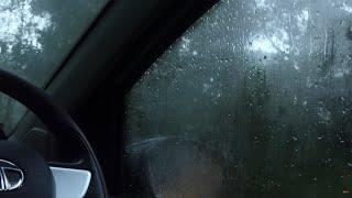 Stormy Rain & Thunder from Inside Car | Help Study, Meditation, PTSD, Insomnia & Tinnitus