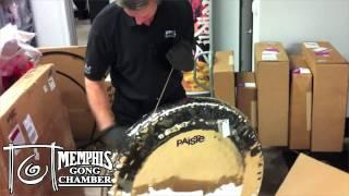 Paiste Brilliant Symphonic Gong Unboxing at Memphis Gong Chamber