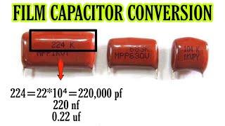 How to metallized film capacitor conversion in to pf nf And uf  | vfd capacitor |  urdu And hindi