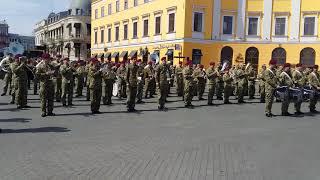 Odessa, spring 2019: military music band at Poremkin stairs area.