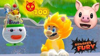 BOWSER'S FURY SECRET ENDING.. [ALL 100 Cat Shines]