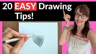 20 EASY Drawing Tips For Beginners (to level up your skills FAST!)