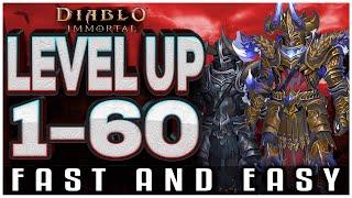 Diablo Immortal HOW TO LEVEL UP FAST 1 to 60 - Rank UP XP and Level Up Battle Pass Ultimate Guide