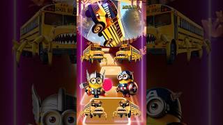 School Bus Eater vs Minions Coffin Dance Cover Tiles Hop #coffindance​ #tileshop​