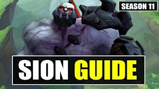 HOW TO PLAY SION TOP SEASON 11 - (Best Build, Runes, Gameplay) - S11 Sion Guide