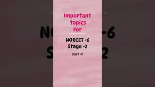 Must revise Important Topics for Norcet 6 stage -2 #norcet2024 #nursingtopics #neet #norcet6 #shorts