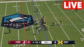 NCAAF LIVE Alabama vs. Michigan Wolverines | ReliaQuest Bowl Full Game - 2024 College Football 25