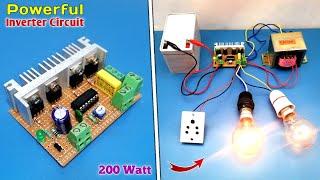 How to Make a Powerful Inverter Circuit | 200 Watt Mini Inverter | 12V DC to 220V AC