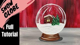 EP92- 'Christmas Snow Globe' easy holiday acrylic painting tutorial