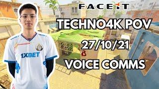 Techno4K POV + VOICE COMMS (27/10/21) CS2 FACEIT