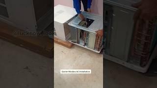 Windows AC Installation Carrier Window AC #lucknow #youtubeshorts #shorts #airconditioner