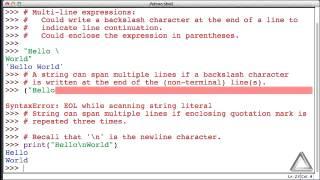 Unit 2 Video 10: Multi-line Strings