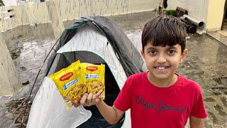 Camping In Rain with Maggi ️ | Rancho Ne Patake Chala diye