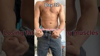 Day 32 losing fat gaining muscles #shortvideo #news #fitness