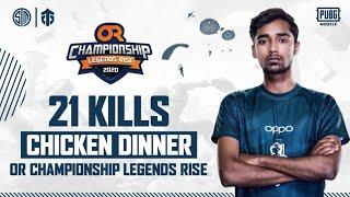 21 kills chicken dinner in OR CHAMPIONSHIP LEGENDS RISE | TSM | PubgM