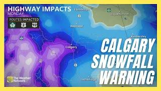 Calgary Gets Its First Snowfall Warning Of The Season | #forecast