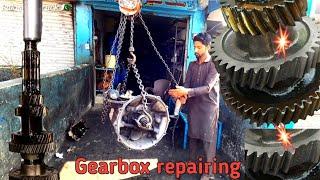 Gearbox repair with small tools &@Hydraulic press machine