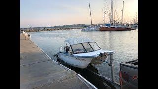 14' Livingston in ROUGH water, first Saltwater run Blaine to Birch Bay Washington