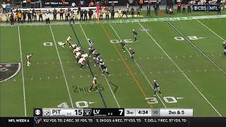 Najee Harris caps 36-yard TD run vs. Raiders with epic Superman dive for pylon